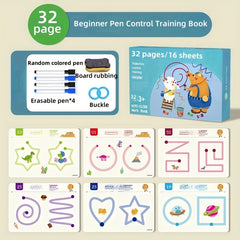 Pen Control Exercises Workbook for Kids: Shapes, Numbers, Drawing Activities