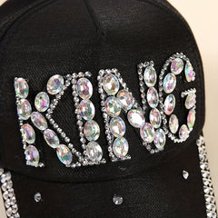 Rhinestone KING Patch Baseball Cap Casual Sun Hat