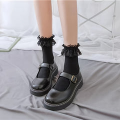 Women's Lace Tube Socks College Style Stockings
