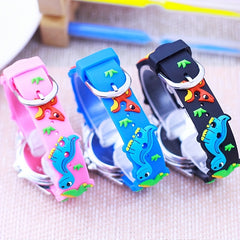 Kids Dino Silicone Watch Boys Girls Cartoon