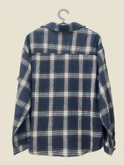 Preppy Blouse Women's Plus Plaid Print Long Sleeve Button Up Top