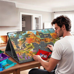 Portable Jigsaw Puzzle 1000pcs Tilting Board 2 in 1 Stand Cover Lightweight