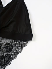 Lace Up Cutout Teddy Bodysuit
