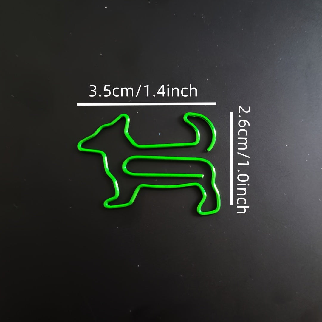 30pcs Mixed Paper Clips Dog Shaped Paper Clips Animal Bookmarks Fun Office