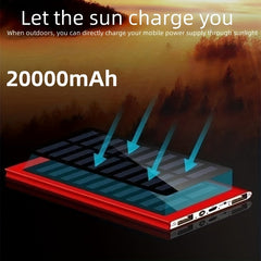 20000mAh Solar Charger Portable Outdoor Sports Power Bank