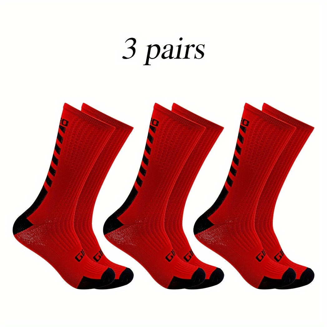 Men's Mid Crew Sport Socks - Sweat Absorbing Nylon Blend - Comfy & Breathable