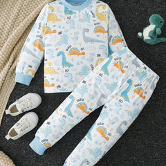 Boys Dino Pajamas Set Toddler Loungewear 2pcs