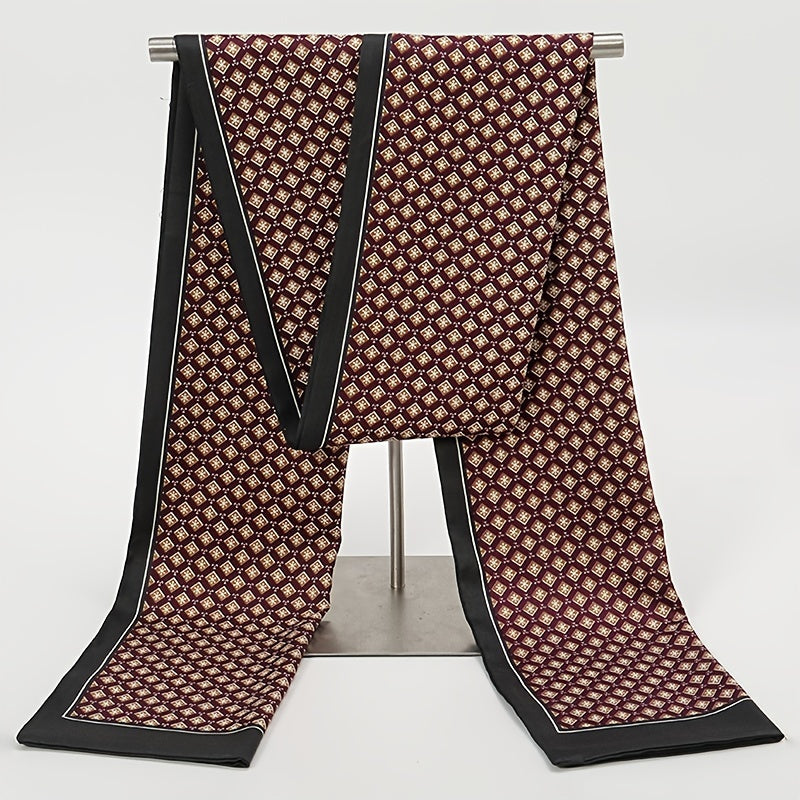 Men's Printed Double Layer Neck Scarf