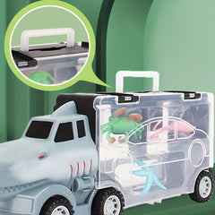 Inertial Pull Back Toy Car Simulation Dinosaur Animal Model Hand Storage Car Toy