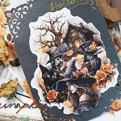 20pcs Retro Character Diary Decoration Flower Journal PET Sticker Book