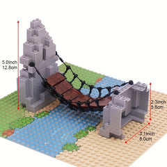 Blocks Drawbridge Set Mountain Jungle Forest Construction Building Bricks DIY