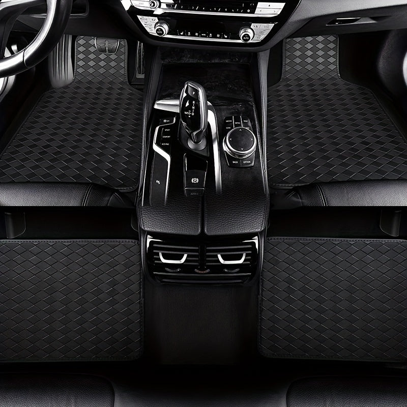 4pcs Waterproof PVC Car Floor Mats For Men And Women