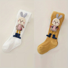 Girls Kids Rabbit Pantyhose Leggings for Spring Autumn