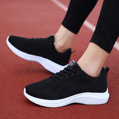 Women's Breathable Sporty Running Shoes Lace up Casual Sneakers