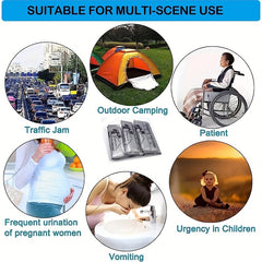Disposable Emergency Urinal Bag 4Pcs Pack Portable Camping Traffic Jam Pee Bags
