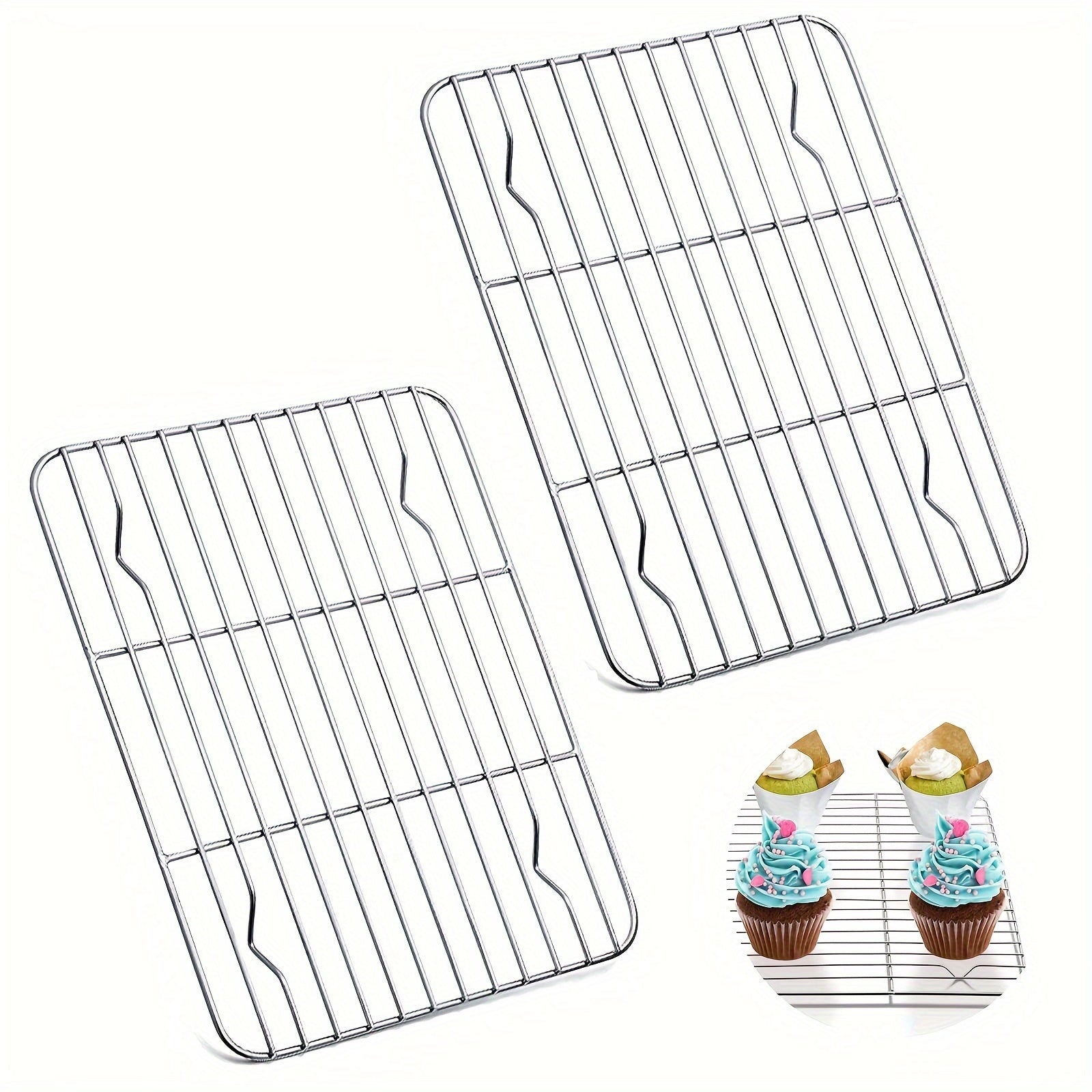 Stainless Steel Baking Rack Set 201 Mesh - Large & Small - 2 Racks