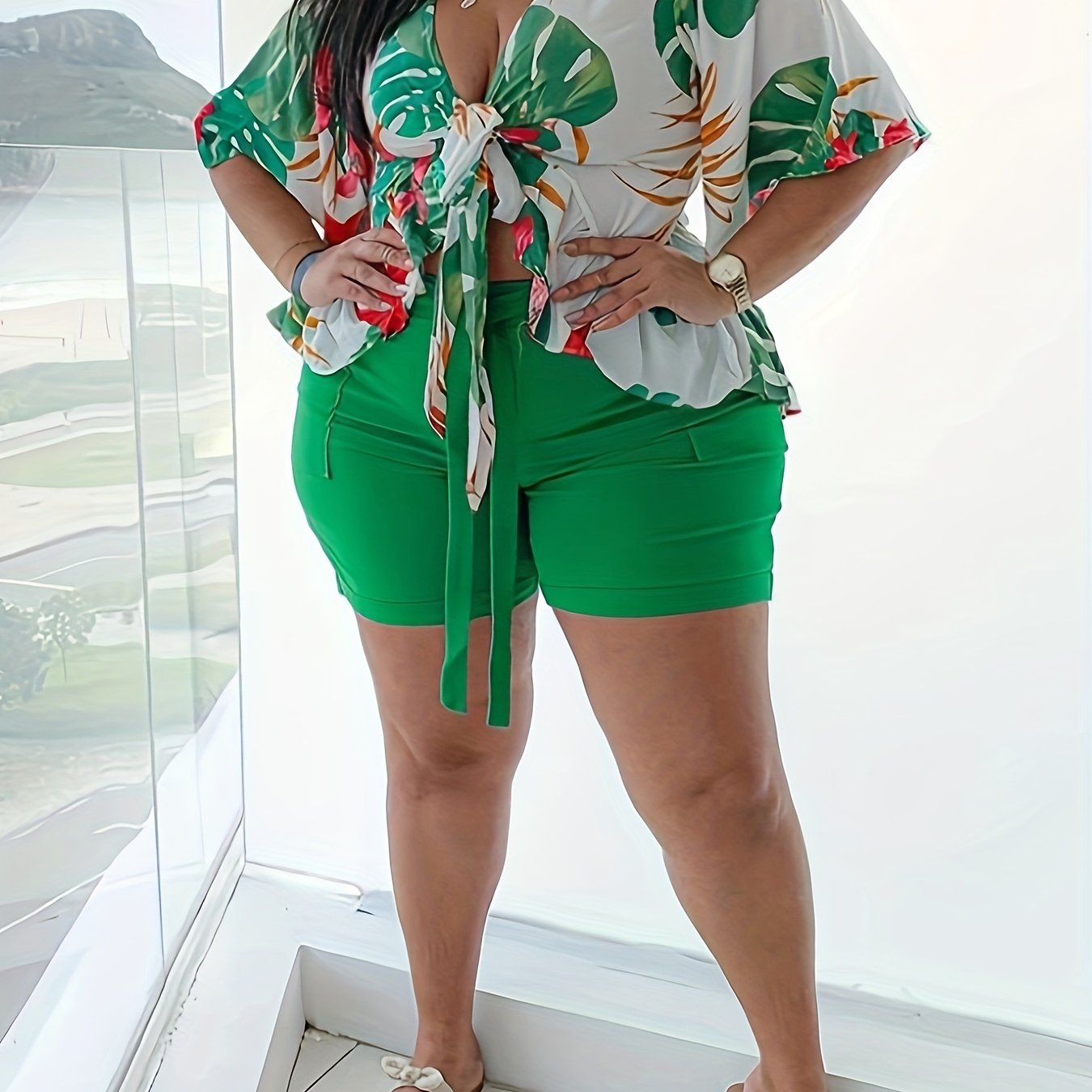 Tropical Print 2 Piece Set