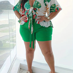Tropical Print 2 Piece Set