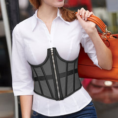 Zipper Mesh Tummy Wrap Tummy Control Girdle Belt Cincher