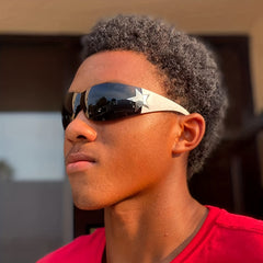 Men's Star Pattern Punk Sunglasses Goggle UV400