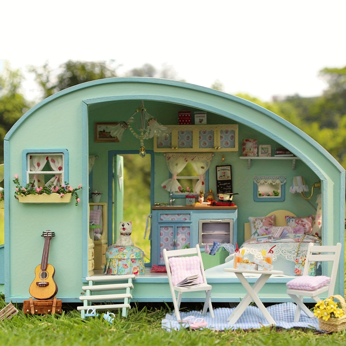 Dollhouse 3D Puzzle Mini Doll House Kit DIY Room Toys Bedroom Decor Furniture