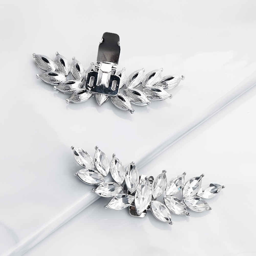Crystal Shoe Buckles Rhinestone Shoe Clips DIY Shoe Decoration
