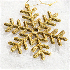 6pcs Christmas Snowflake Pendants Xmas Tree Decorations