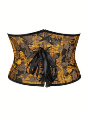 Floral Corset Tummy Control Lace Up Body Shaper Women's Lingerie