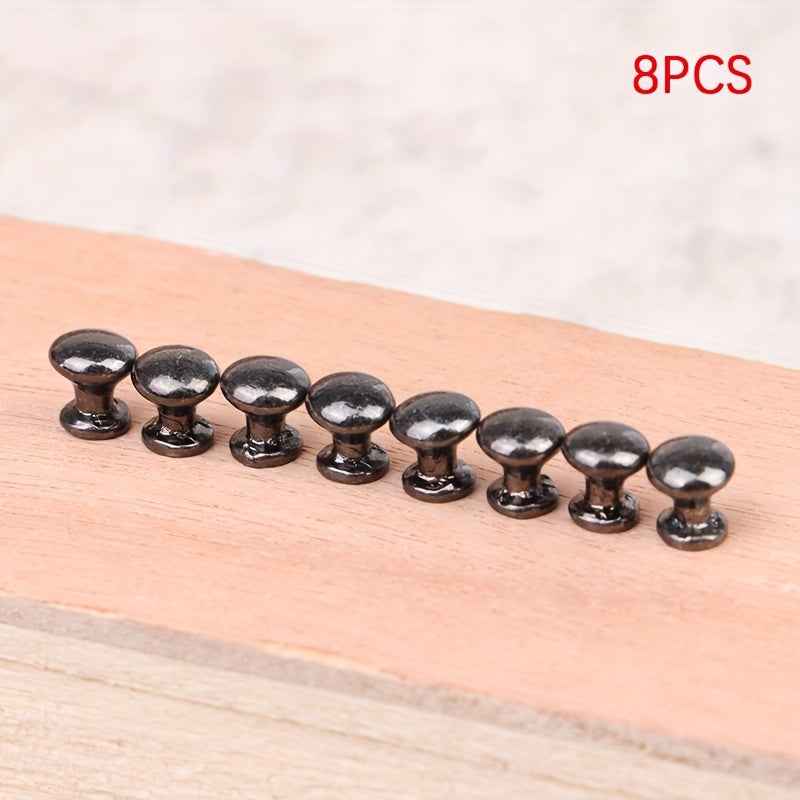 8 Pcs 1 12 Dollhouse Round Handle Furniture Decor