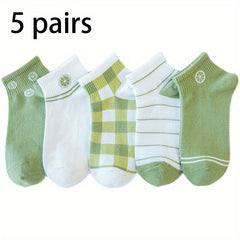 Girls Cartoon Fruit Pattern Socks Breathable Comfy Short Socks