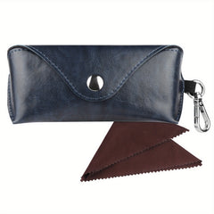 Men's Faux Leather Glasses Case with Lobster Clasp