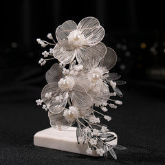 Bridal Wedding Headband Flower Faux Pearl Hairpin Hair Accessories