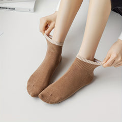 5 Pairs Women's Comfy & Crew Short Socks - Stockings & Hosiery
