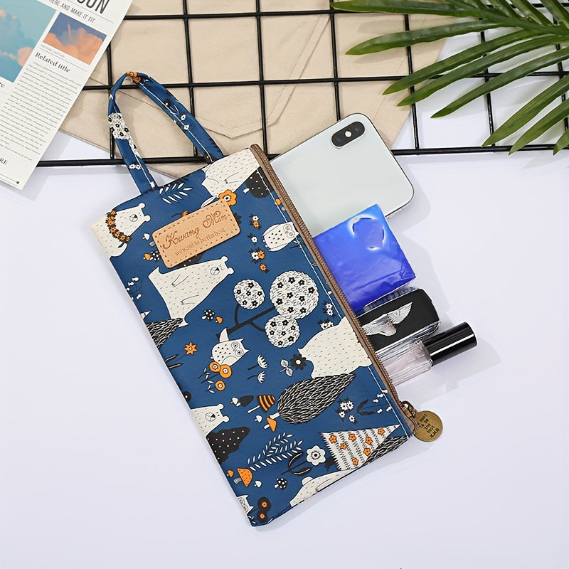 Vertical Cartoon Flower Stationery Bag
