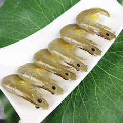 Realistic Seafood Prawns Green Lifelike Models for Displays Photography Props