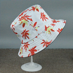 Maple Leaf Print Bucket Hat Outdoor Sun Protection Hat