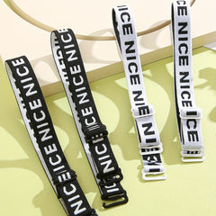 2 Pairs Letter Print Shoulder Straps Non-slip Underwear Straps