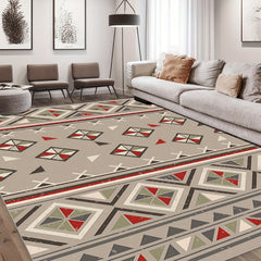 Modern Geometric Kitchen Rug Soft Faux Sheepskin Floor Mat