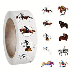 500pcs Horse Riding Stickers Waterproof Decals for Bottles Laptop Phone