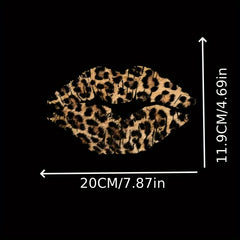 Leopard Print Lips Iron On Transfer Sticker for DIY Clothing