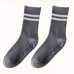 Women's Comfort Non Slip Yoga Socks Breathable Medium Tube Dance Training Socks
