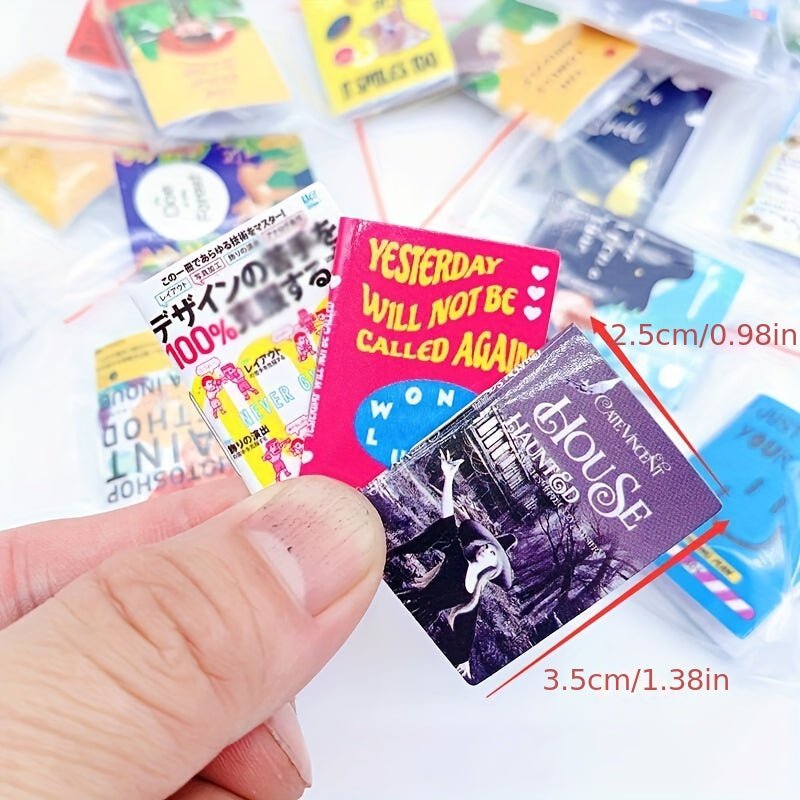 1pc Dollhouse Mini Book Flip Book Modern Magazine Decoration Christmas Gift