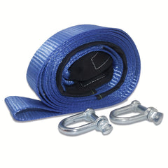 8Tons Car Towing Rope Strap Cable With U Hooks & Reflective Light