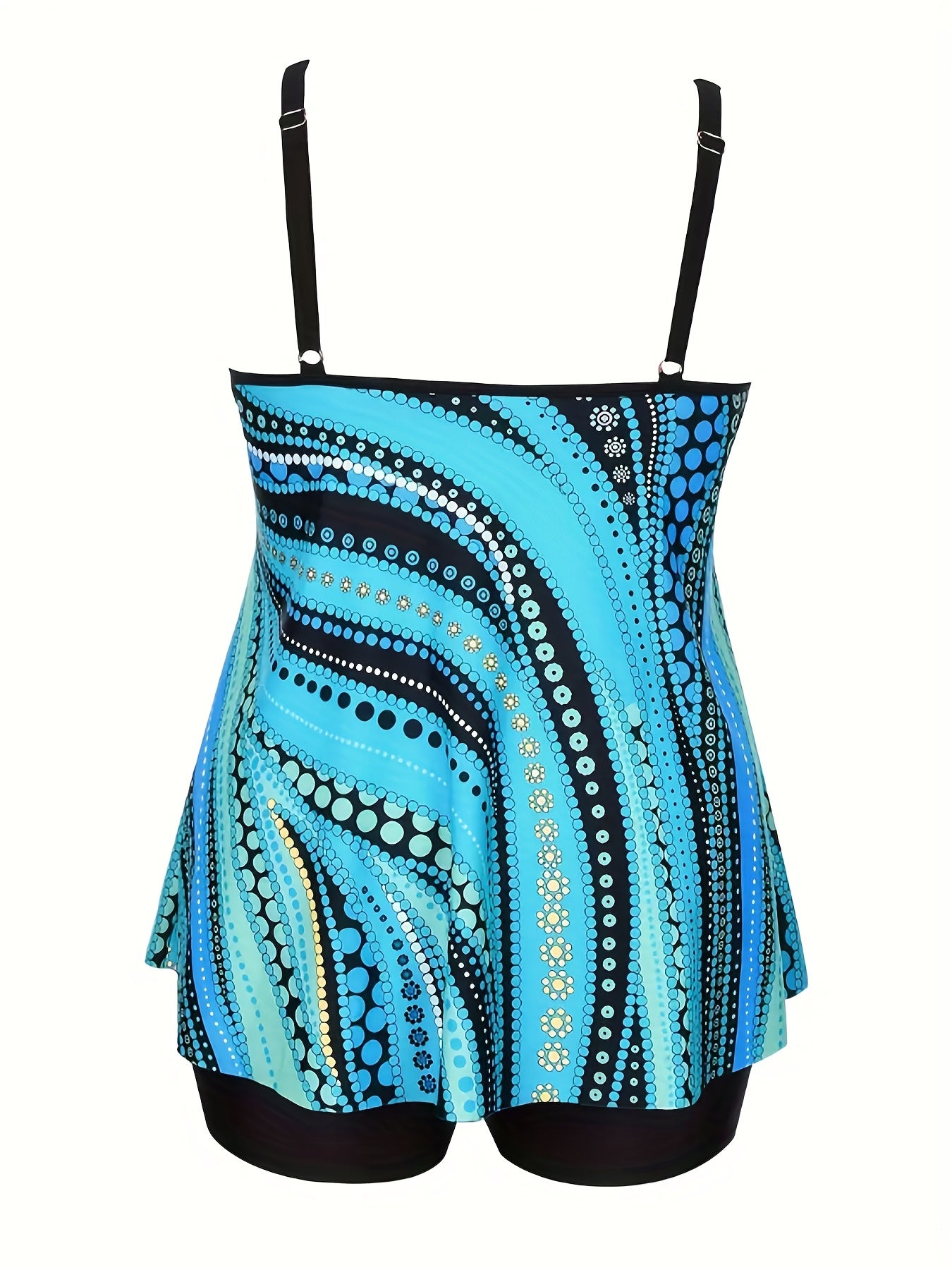 Wavy Stripe Cami Top & Shorts Swimsuit Set