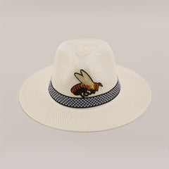 Outdoor Cowboy Hat Mens Summer Sun Hat Sun Protection Big Brim Straw Hat