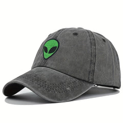 Alien Embroidered Mesh Hat Outdoor Sun Baseball Cap