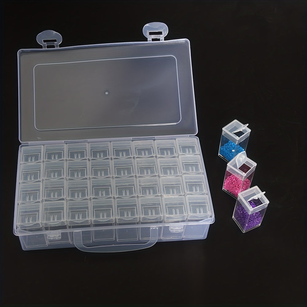 32-Slot DIY Diamond Painting Storage Box Beads Charms Jewelry Organizer