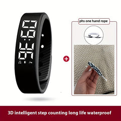 Unisex Sports USB Electronic Watch - Pedometer & Alarm Clock