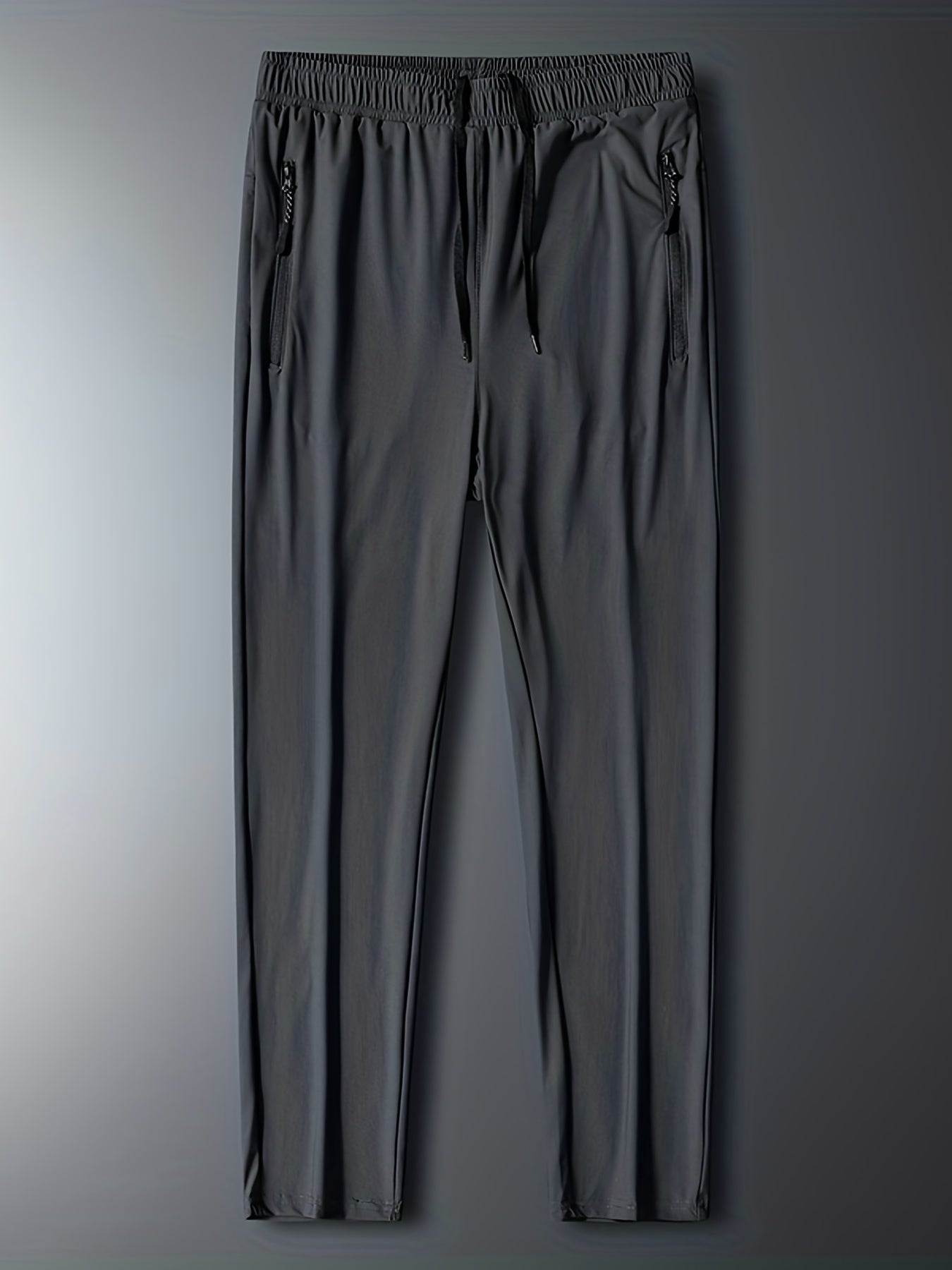 Men's Solid Stretch Sports Drawstring Sweat Pants