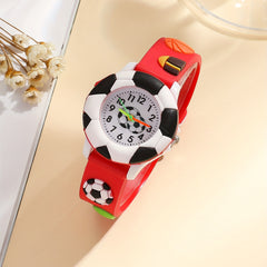 Red Football Basketball Rugby Sports Casual Watch
